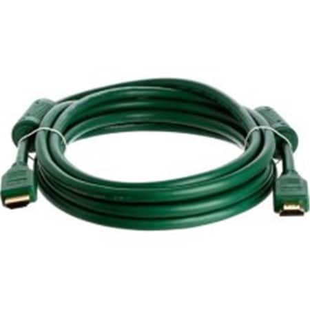 Cmple 28AWG HDMI Cable with Ferrite Cores - Green -10FT 784-N
